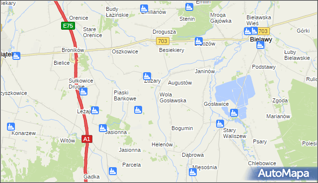 mapa Wola Gosławska, Wola Gosławska na mapie Targeo