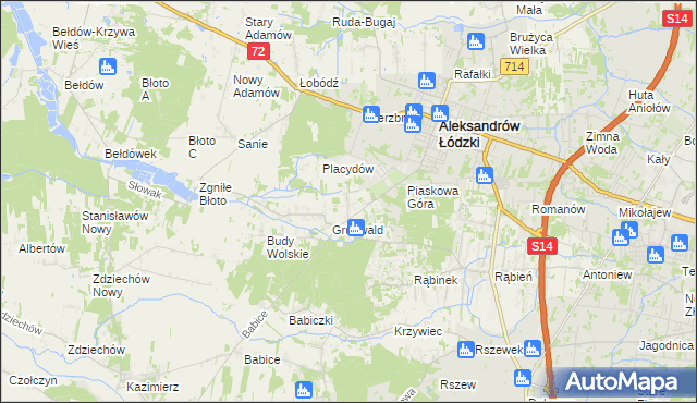 mapa Wola Grzymkowa, Wola Grzymkowa na mapie Targeo