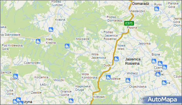 mapa Wola Jasienicka, Wola Jasienicka na mapie Targeo