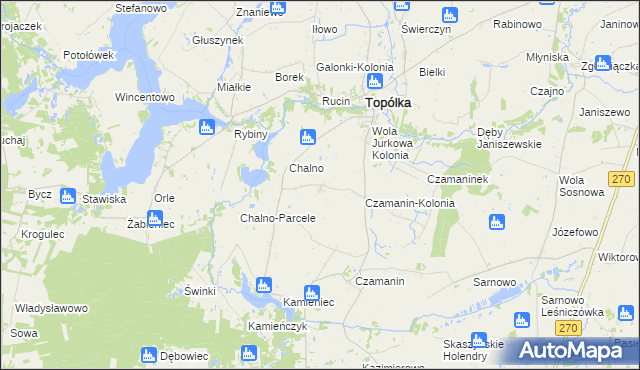 mapa Wola Jurkowa, Wola Jurkowa na mapie Targeo