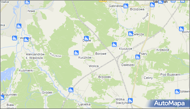 mapa Wola Kuczkowska, Wola Kuczkowska na mapie Targeo