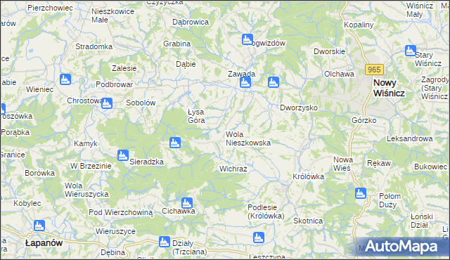 mapa Wola Nieszkowska, Wola Nieszkowska na mapie Targeo