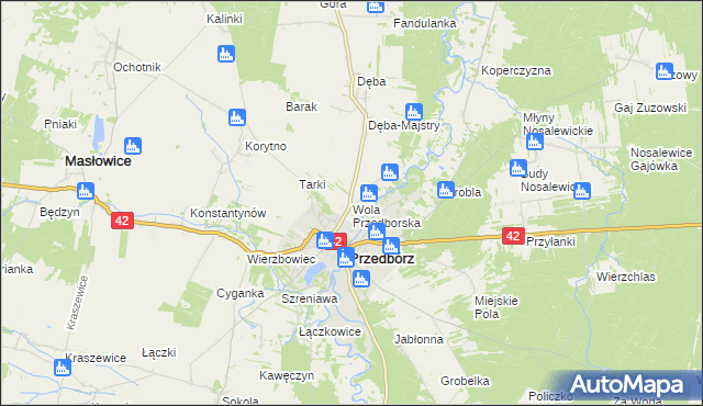 mapa Wola Przedborska, Wola Przedborska na mapie Targeo