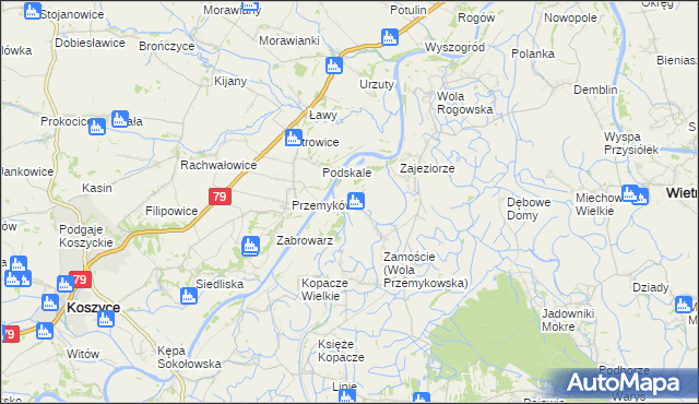 mapa Wola Przemykowska, Wola Przemykowska na mapie Targeo