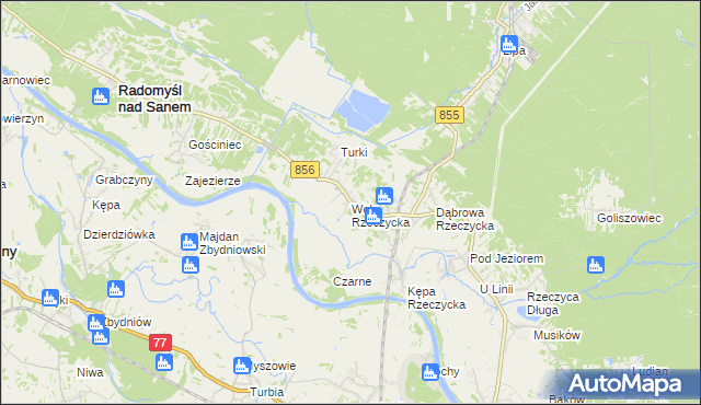 mapa Wola Rzeczycka, Wola Rzeczycka na mapie Targeo