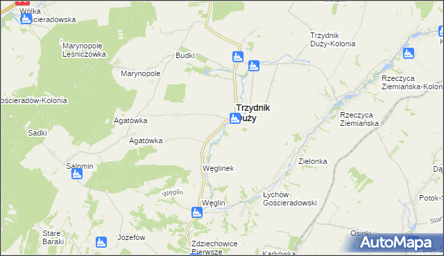 mapa Wola Trzydnicka, Wola Trzydnicka na mapie Targeo