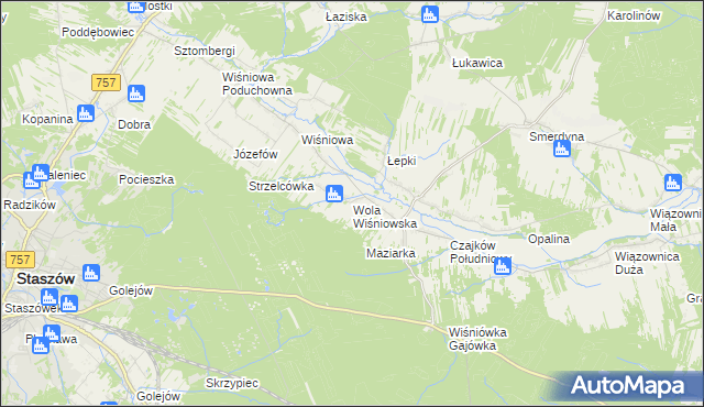 mapa Wola Wiśniowska, Wola Wiśniowska na mapie Targeo