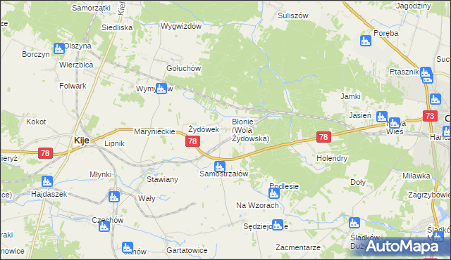 mapa Wola Żydowska, Wola Żydowska na mapie Targeo