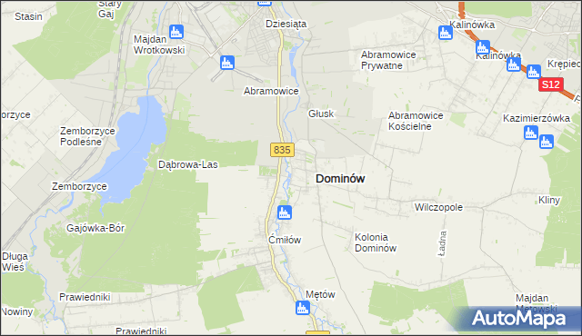 mapa Wólka Abramowicka, Wólka Abramowicka na mapie Targeo