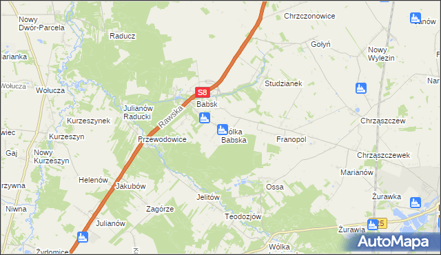 mapa Wólka Babska, Wólka Babska na mapie Targeo