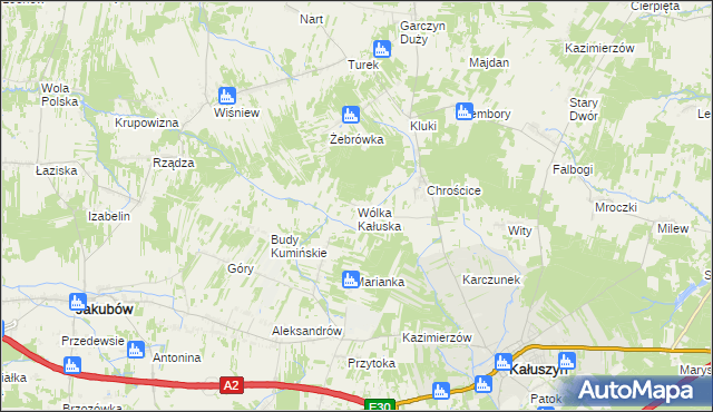 mapa Wólka Kałuska, Wólka Kałuska na mapie Targeo