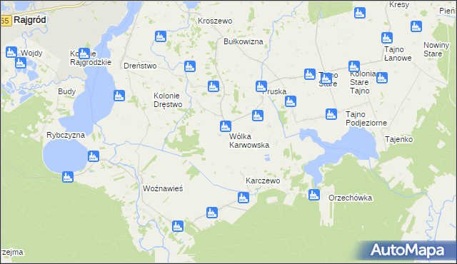 mapa Wólka Karwowska, Wólka Karwowska na mapie Targeo