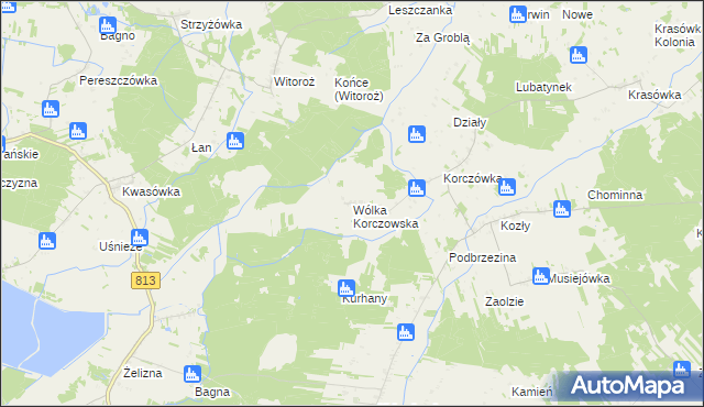 mapa Wólka Korczowska, Wólka Korczowska na mapie Targeo