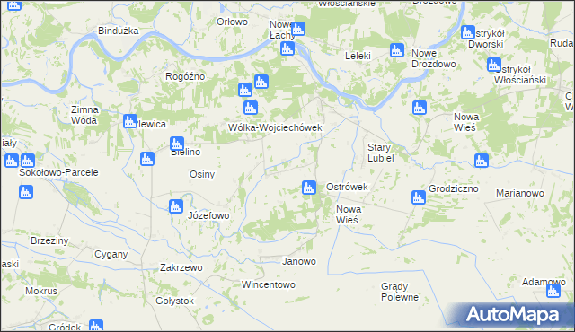 mapa Wólka Lubielska, Wólka Lubielska na mapie Targeo