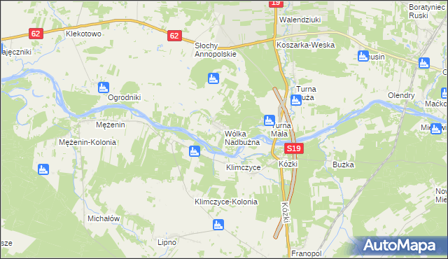 mapa Wólka Nadbużna gmina Siemiatycze, Wólka Nadbużna gmina Siemiatycze na mapie Targeo