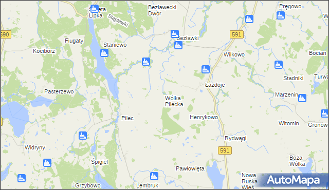 mapa Wólka Pilecka, Wólka Pilecka na mapie Targeo