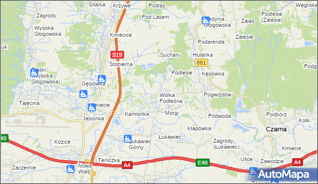 mapa Wólka Podleśna, Wólka Podleśna na mapie Targeo