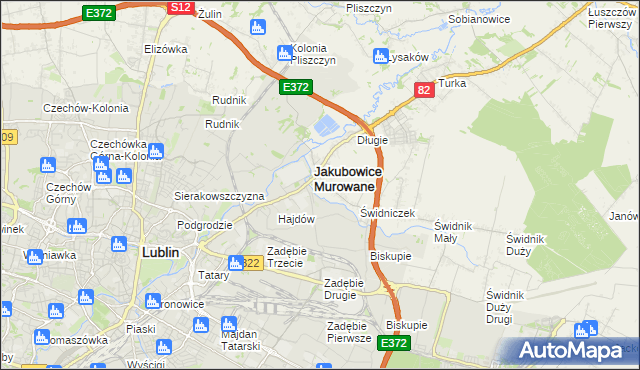 mapa Wólka powiat lubelski, Wólka powiat lubelski na mapie Targeo