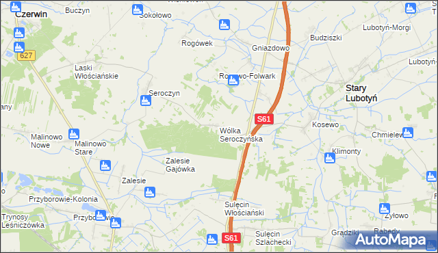 mapa Wólka Seroczyńska, Wólka Seroczyńska na mapie Targeo