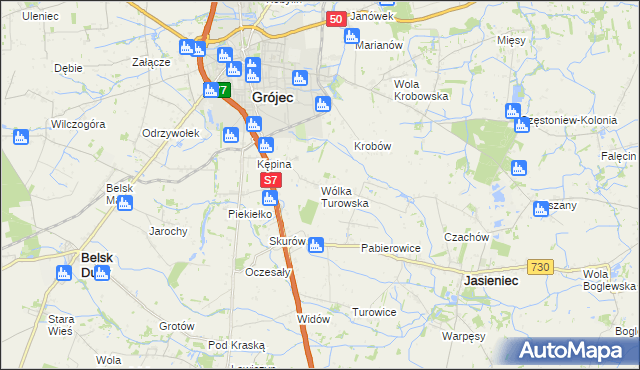 mapa Wólka Turowska, Wólka Turowska na mapie Targeo