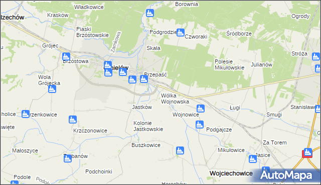 mapa Wólka Wojnowska, Wólka Wojnowska na mapie Targeo