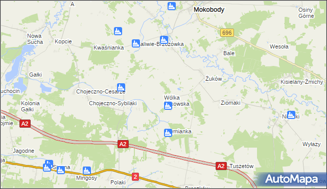 mapa Wólka Żukowska, Wólka Żukowska na mapie Targeo