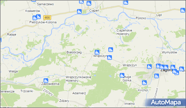 mapa Wrąbczynek, Wrąbczynek na mapie Targeo