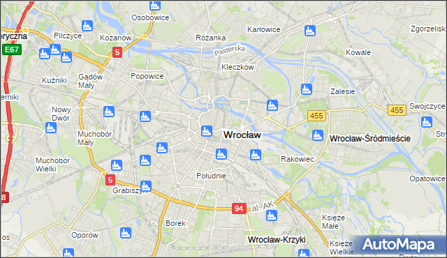 mapa Wrocławia, Wrocław na mapie Targeo