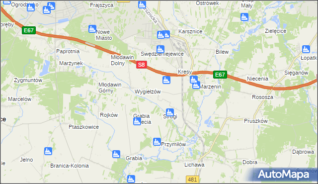 mapa Wrzesiny gmina Sędziejowice, Wrzesiny gmina Sędziejowice na mapie Targeo