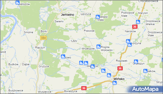 mapa Wrzeszów, Wrzeszów na mapie Targeo