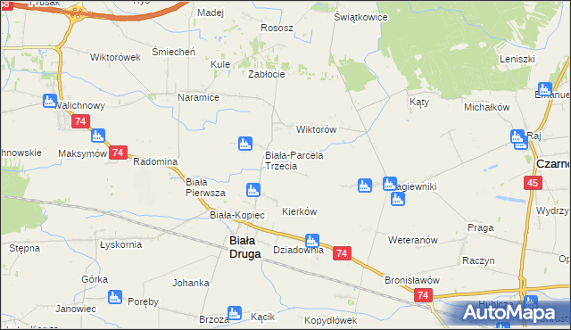 mapa Wygoda gmina Biała, Wygoda gmina Biała na mapie Targeo