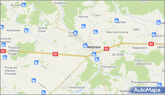 mapa Wygoda gmina Wisznice, Wygoda gmina Wisznice na mapie Targeo