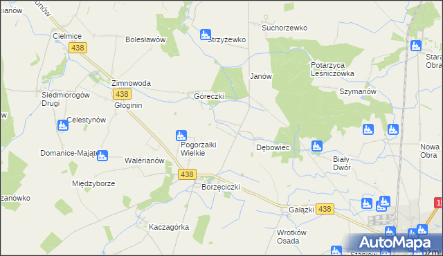 mapa Wyrębin, Wyrębin na mapie Targeo