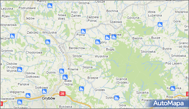 mapa Wyskitna, Wyskitna na mapie Targeo