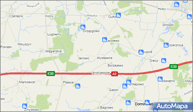 mapa Wysławice, Wysławice na mapie Targeo