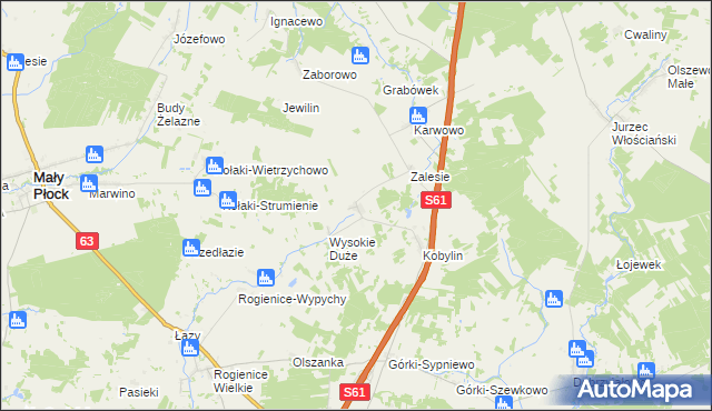 mapa Wysokie Małe, Wysokie Małe na mapie Targeo