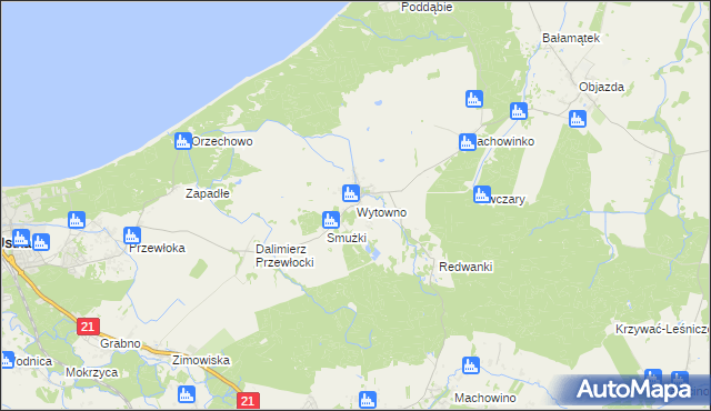 mapa Wytowno, Wytowno na mapie Targeo