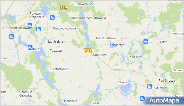 mapa Zabartowo, Zabartowo na mapie Targeo