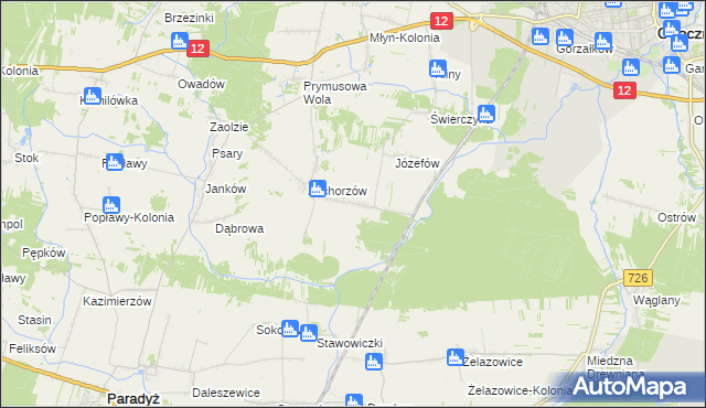 mapa Zachorzów-Kolonia, Zachorzów-Kolonia na mapie Targeo