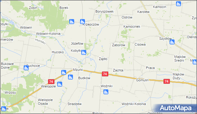 mapa Żądło, Żądło na mapie Targeo