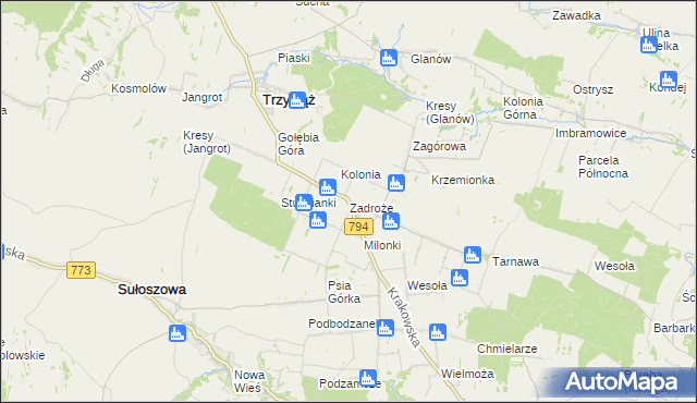 mapa Zadroże, Zadroże na mapie Targeo