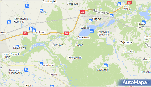 mapa Żagno, Żagno na mapie Targeo