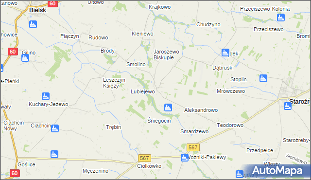 mapa Zagroba, Zagroba na mapie Targeo