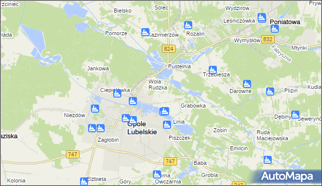 mapa Zajączków gmina Opole Lubelskie, Zajączków gmina Opole Lubelskie na mapie Targeo