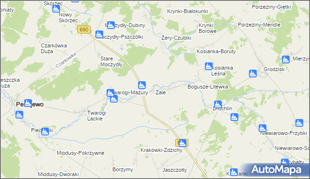 mapa Żale, Żale na mapie Targeo