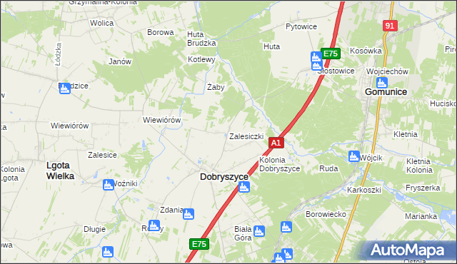 mapa Zalesiczki, Zalesiczki na mapie Targeo