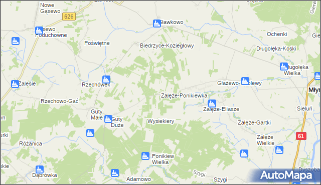 mapa Załęże-Ponikiewka, Załęże-Ponikiewka na mapie Targeo