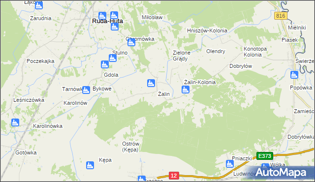 mapa Żalin, Żalin na mapie Targeo