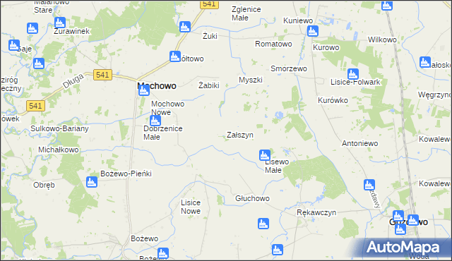 mapa Załszyn, Załszyn na mapie Targeo