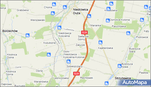 mapa Załucze, Załucze na mapie Targeo